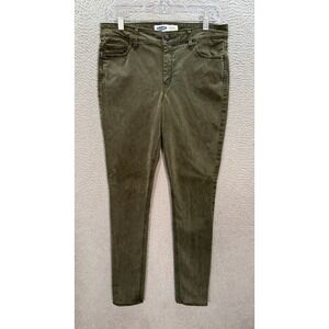 Old Navy Jeans Womens 10 Tall Green Rockstar Super Skinny Mr Rock Sateen Preppy